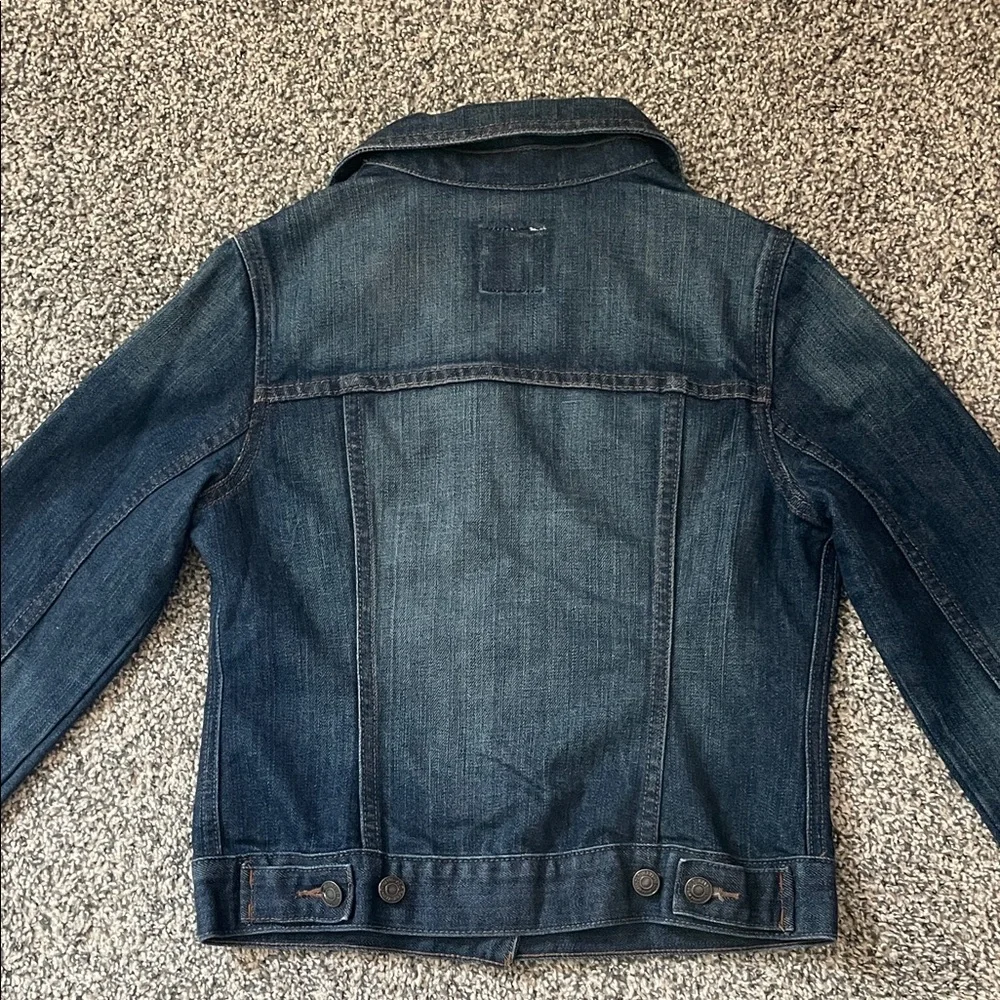 Old Navy Women's Dark Blue Denim Jean Jacket Size Small - Picture 3 of 4